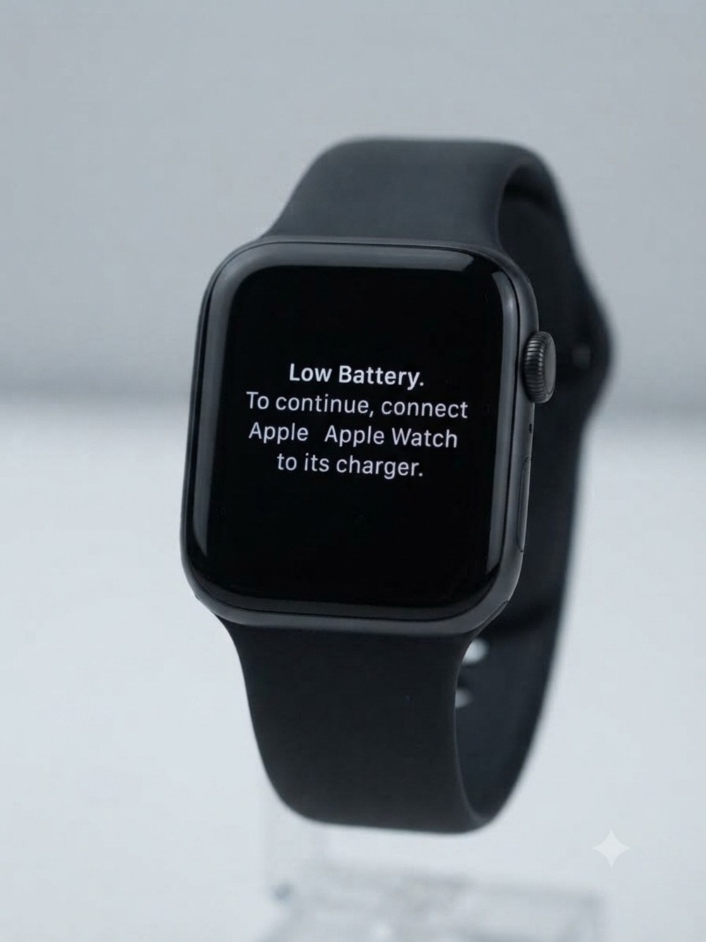 Apple Black Sport Band Smartwatch with Digital Crown